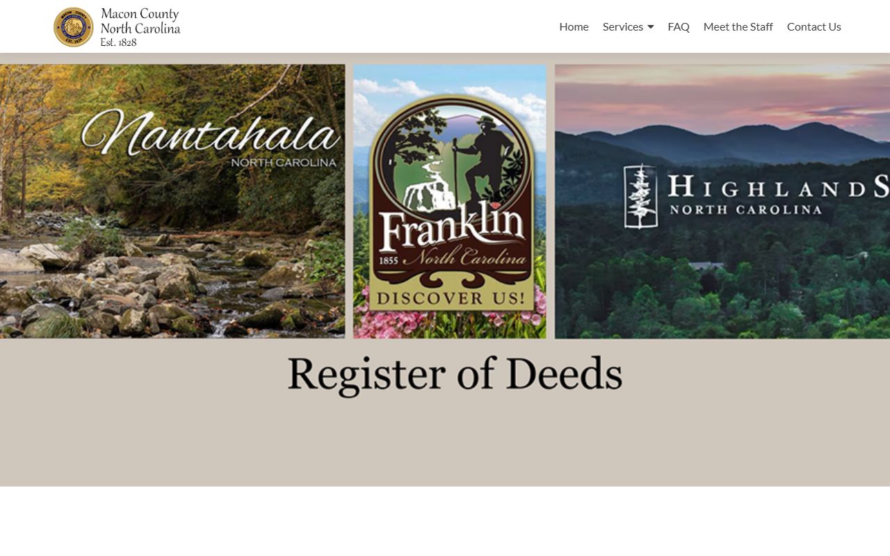 Macon County Register of Deeds official website for marriage records