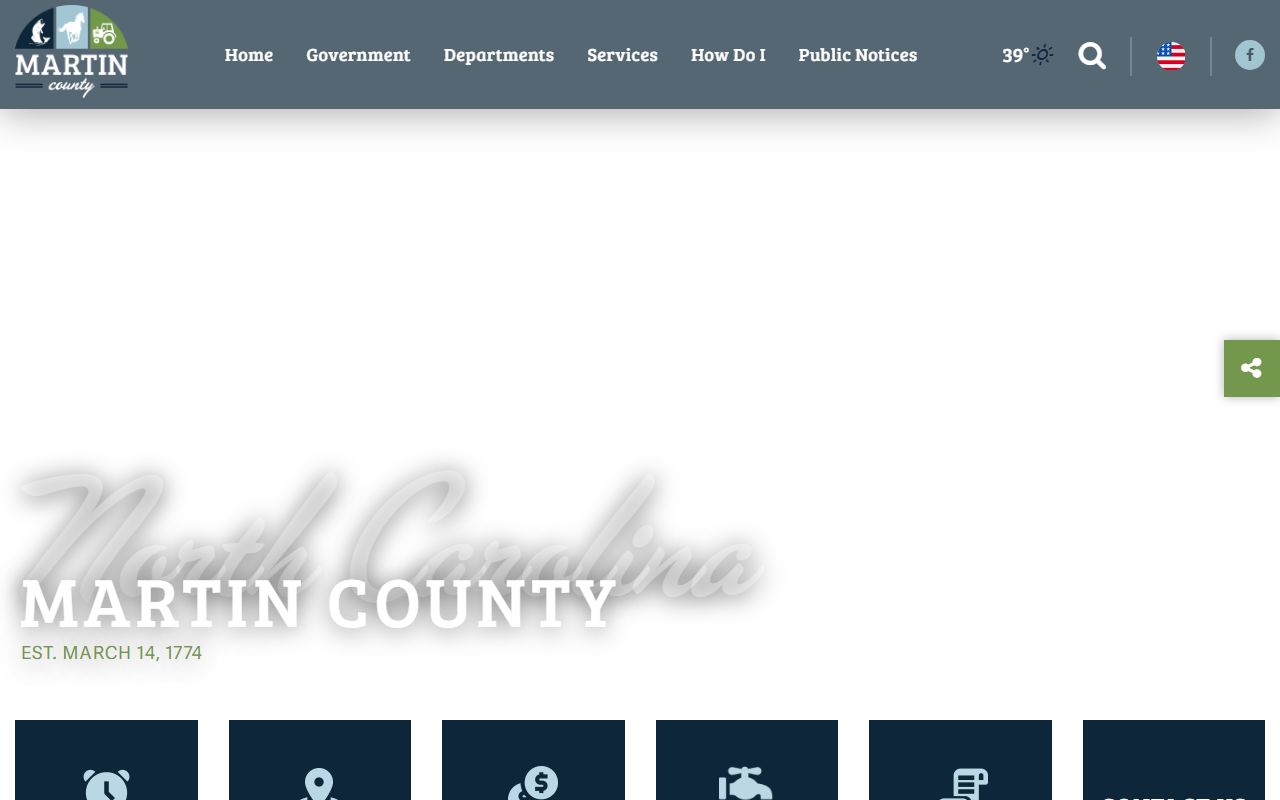 Martin County government website and marriage records resources