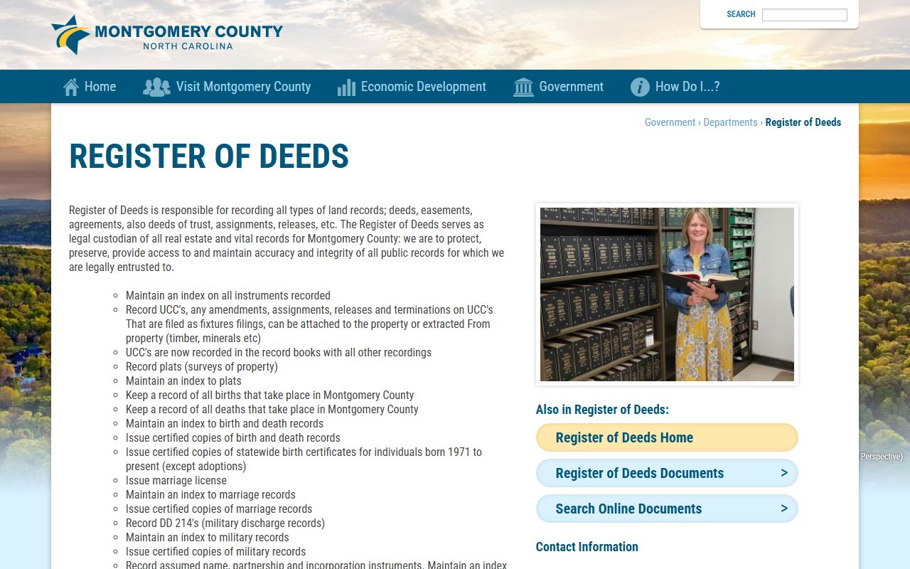 Alternative access to Montgomery County marriage records and vital records