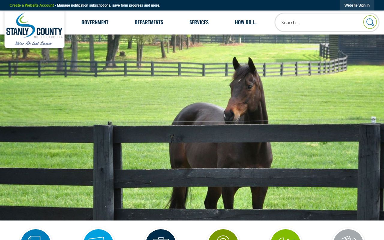 Stanly County government website for Stanly County marriage records